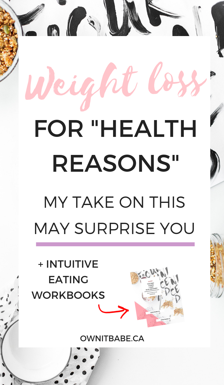 How to lose weight without getting obsessed with food - is it possible to lose weight without developing an eating disorder? My take on this may surprise you, by Rini Frey - ownitbabe.ca #edrecovery #intuitiveeating #health #weightloss