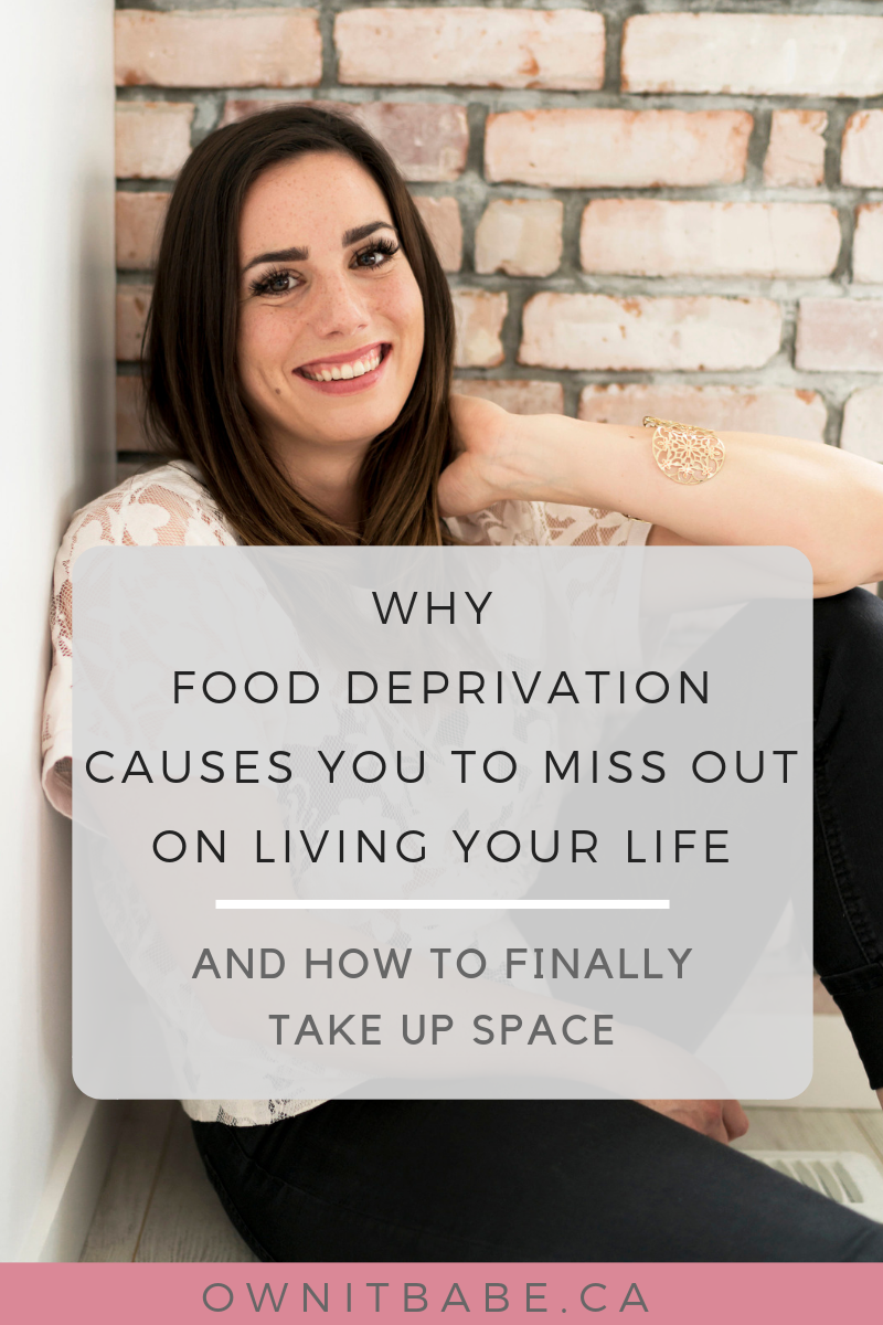 Food Deprivation causes our body to go into starvation mode, which in turn affects our mental health, physical health and cognitive behaviours in very interesting ways. Written by Rini Frey, ownitbabe.ca #mentalhealth #food #deprivation