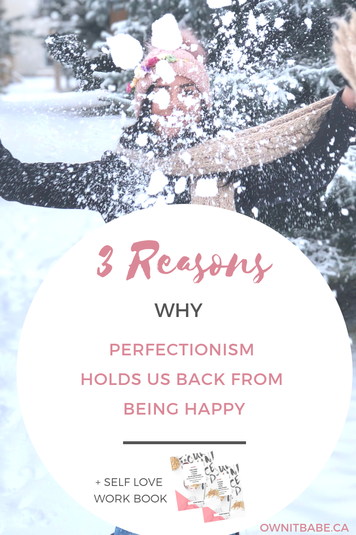 Perfectionism is a big part of me that holds me back from being happy. I am actively working on releasing the need to be perfect and the urge to compare myself to other people. Here are 3 reasons why perfectionism truly holds us back from being able to create happiness, joy and purpose in our lives and how you can finally let it go. #perfectionism #personalgrowth #selfdevelopment